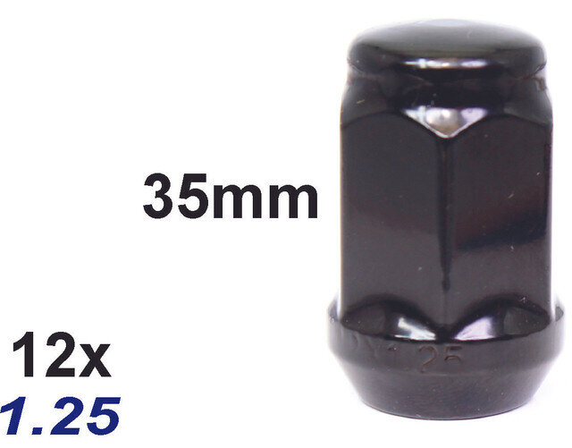 Tuerca Bulge Acorn 35mm 12x1.25 Negra
