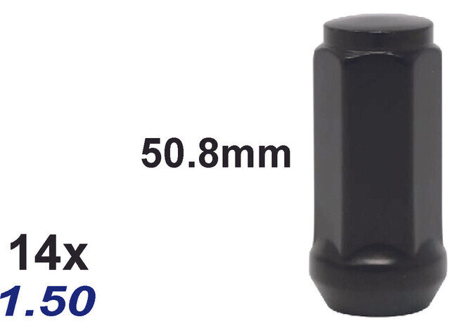 Tuerca Bulge Acorn 35mm 14x1.50 Negra