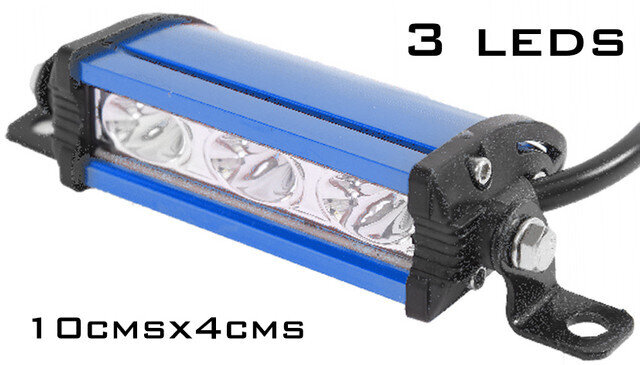Barra Azul recta 3 LEDs