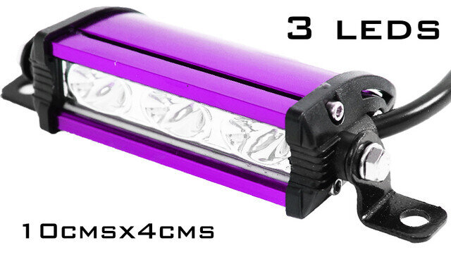 Barra Purpura recta 3 LEDs