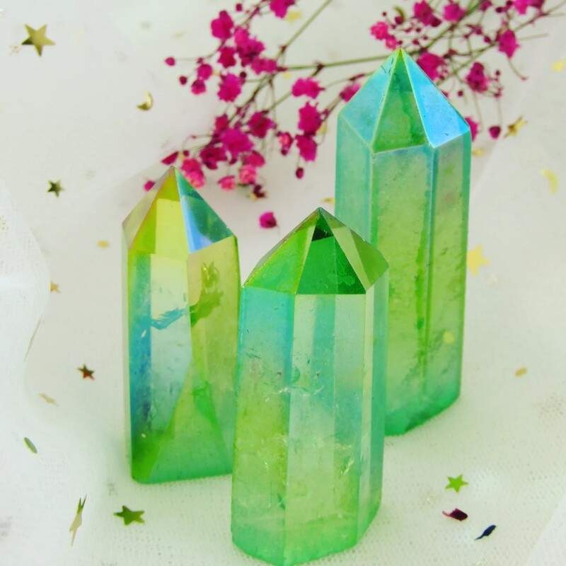 Punta cuarzo aura verde ?
