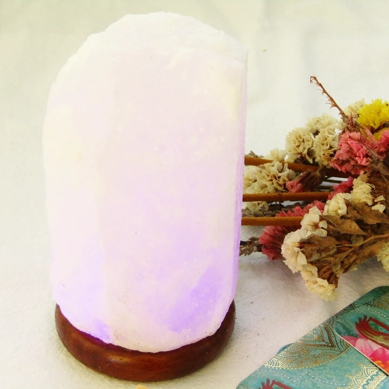 Lámpara Sal Blanca Himalaya ✨?