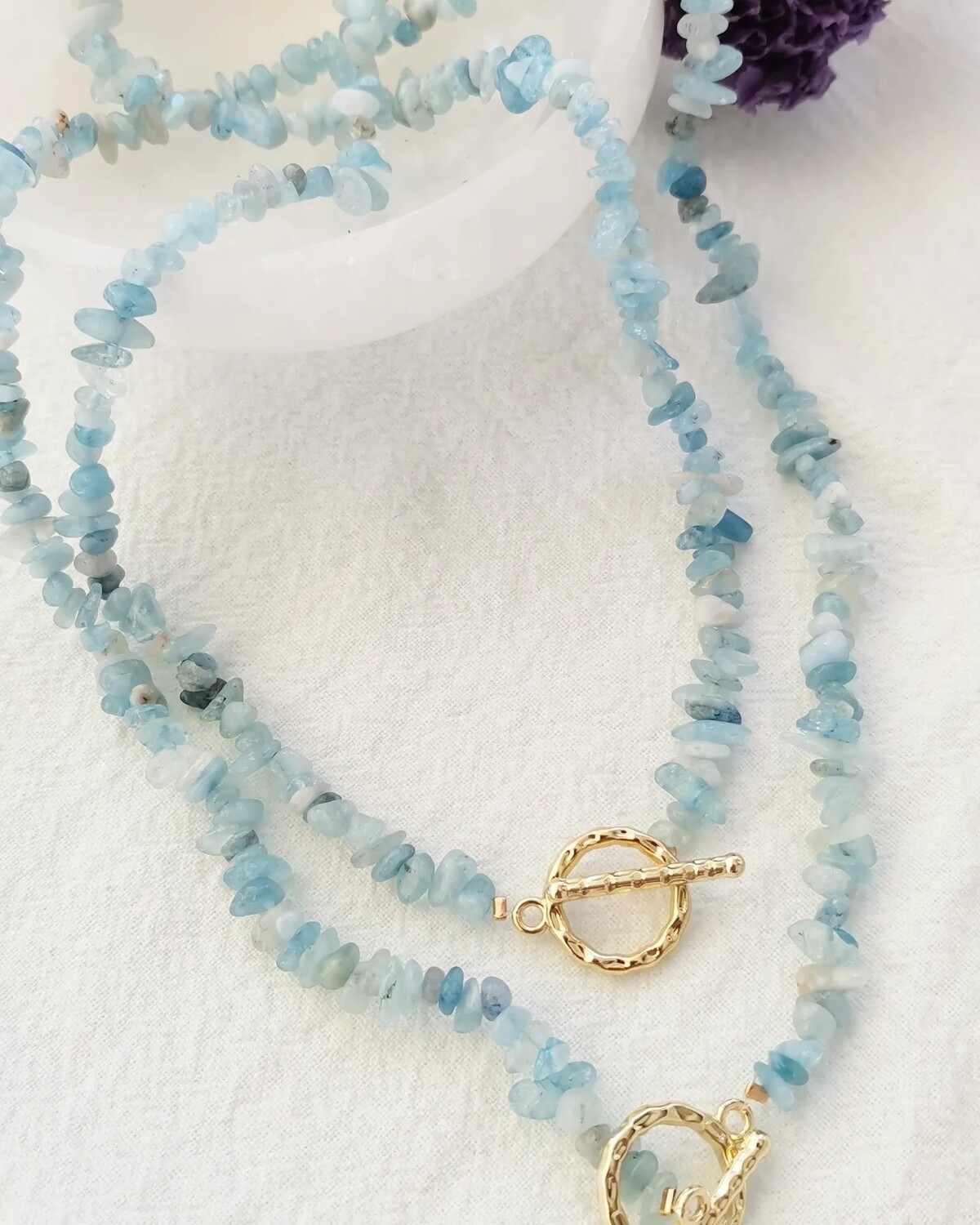 Collar Moon Aguamarina
