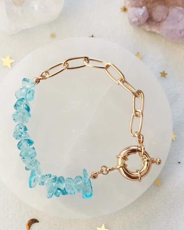 Pulsera MANTRA apatita azul?✨