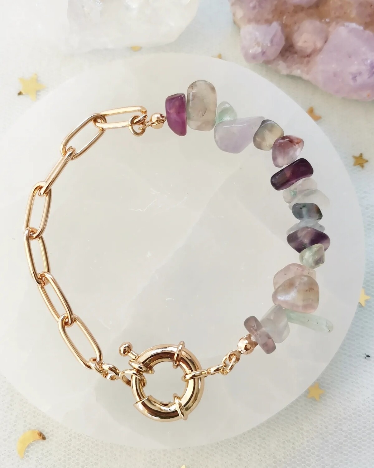 Pulsera MANTRA fluorita arcoiris ?