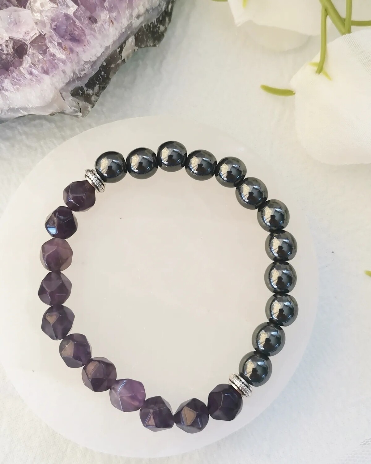 Pulsera Hematite y Amatista ??