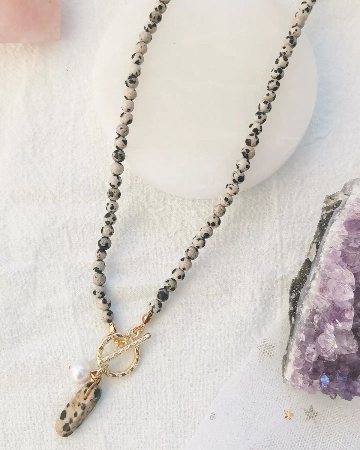Collar SURYA jaspe dalmata