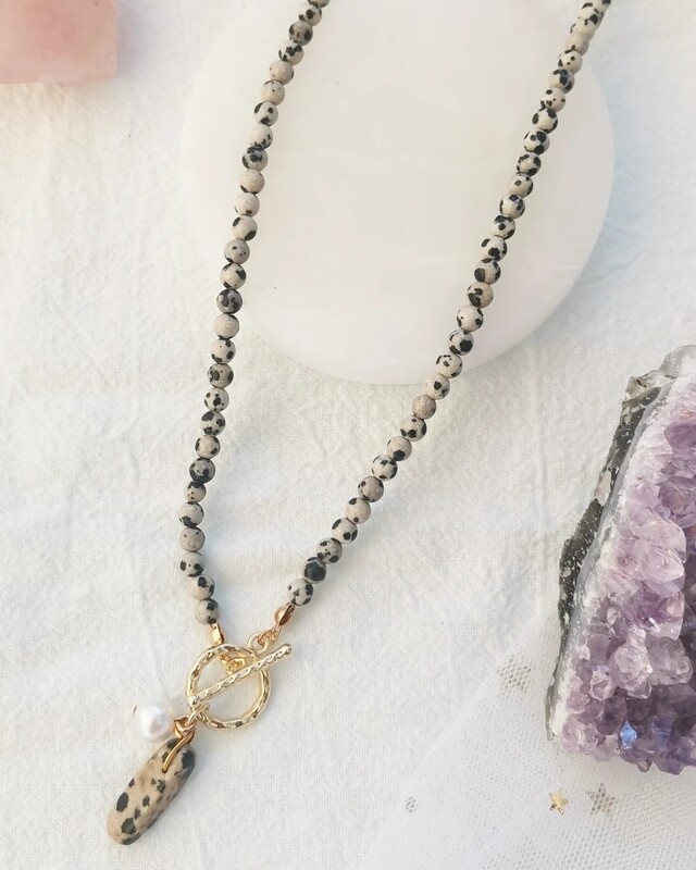 Collar SURYA jaspe dalmata