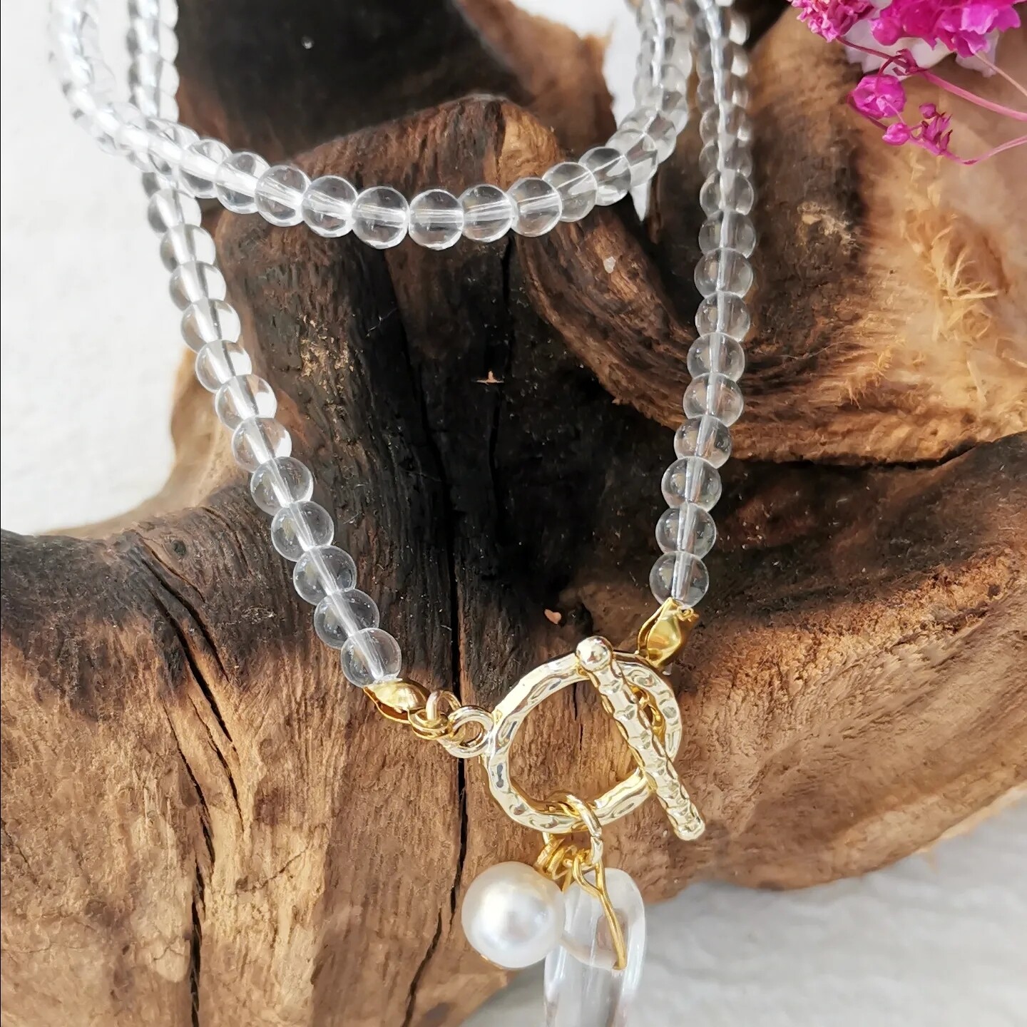 Collar SURYA cuarzo roca