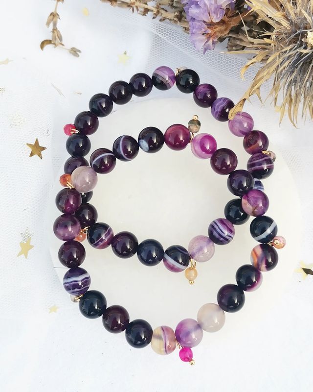 Pulseras Ágata Lila ?
