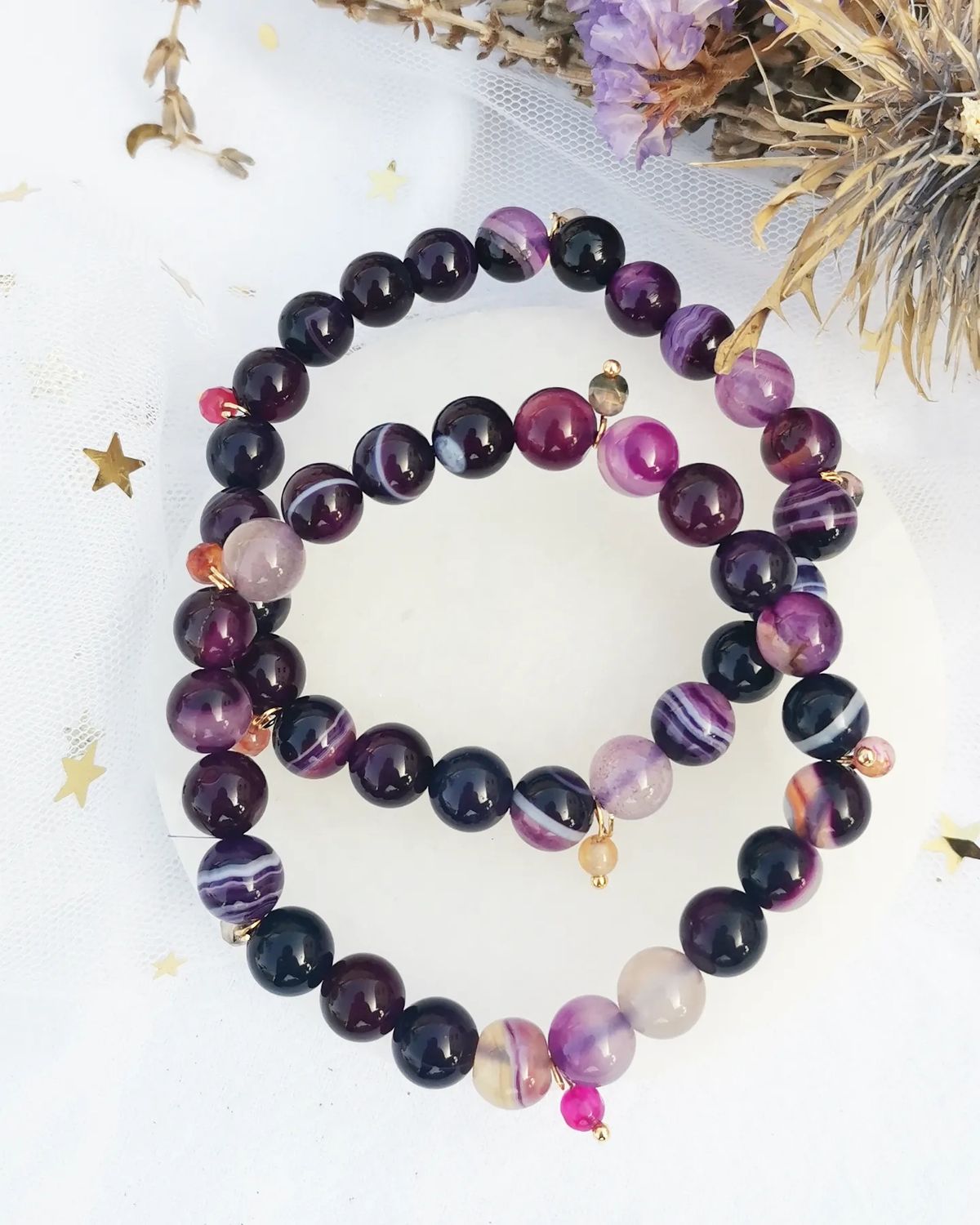Pulseras Ágata Lila ?