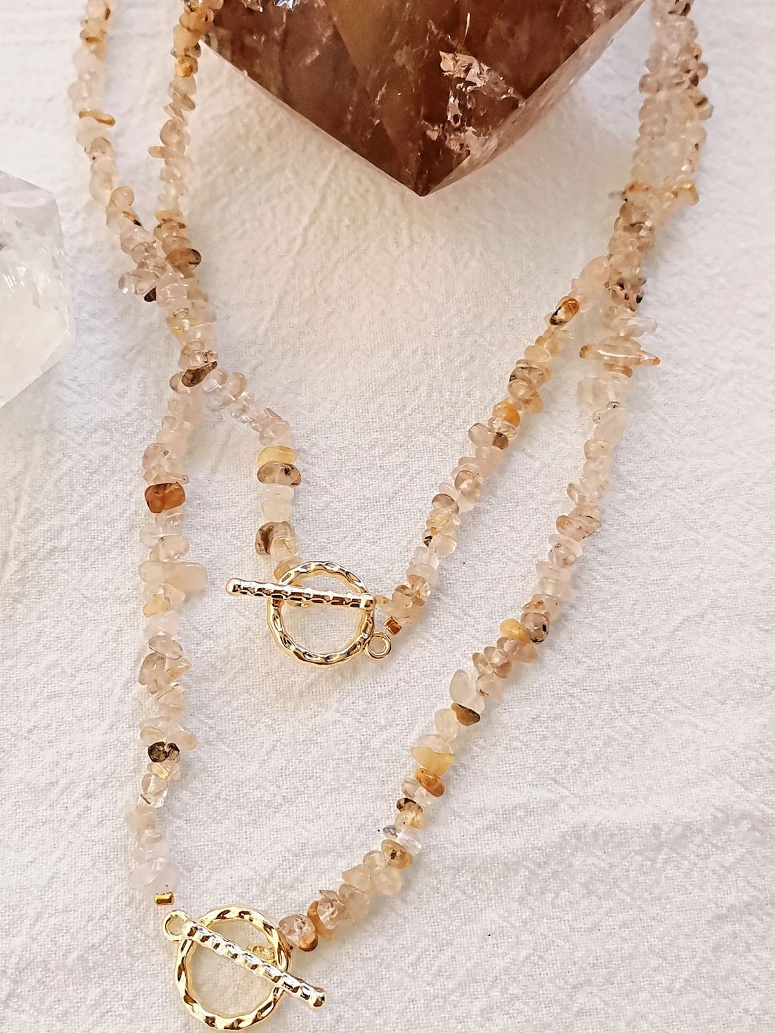 COLLAR MOON CUARZO RUTILADO