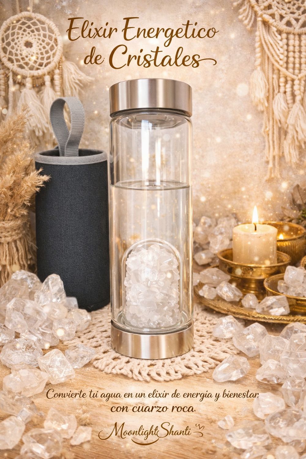 Botella Cuarzo Cristal Botella Cuarzo Cristal