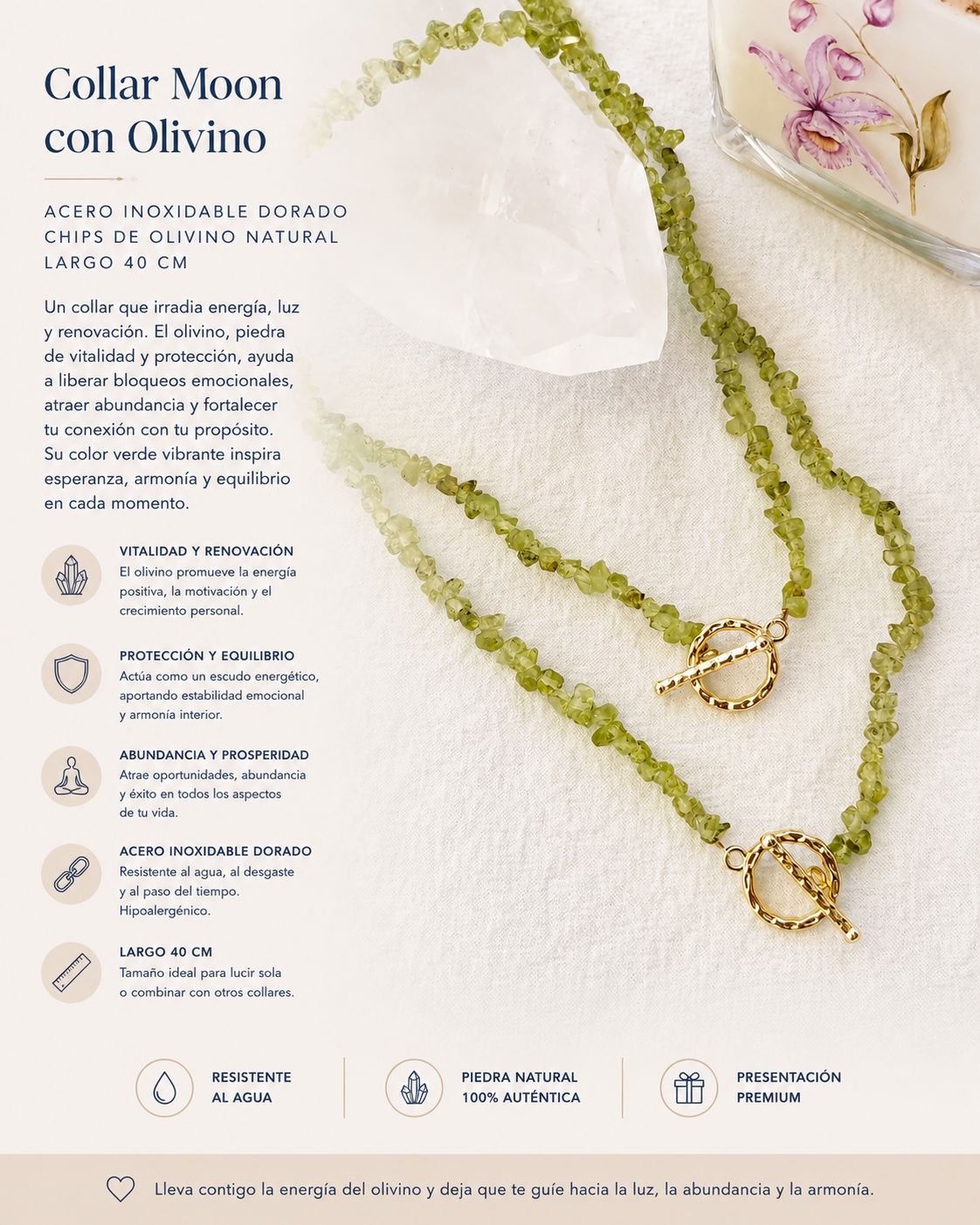 Collar Moon Olivino