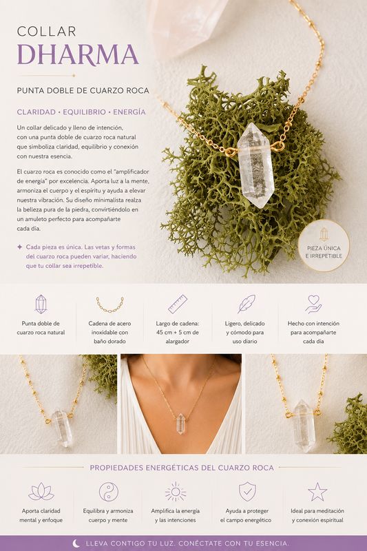 COLLAR DHARMA CUARZO ROCA