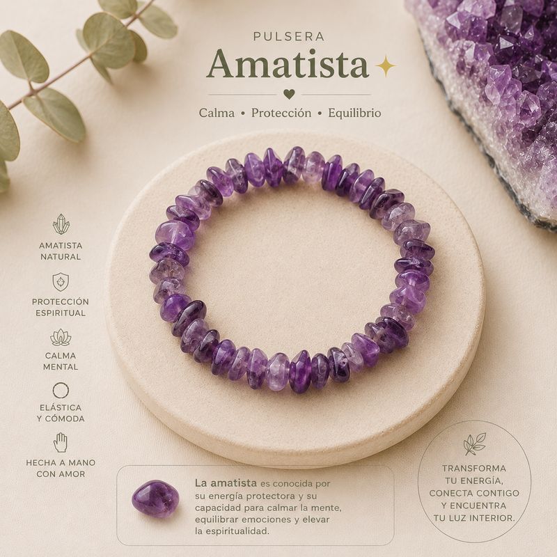 Pulsera Chips Amatista