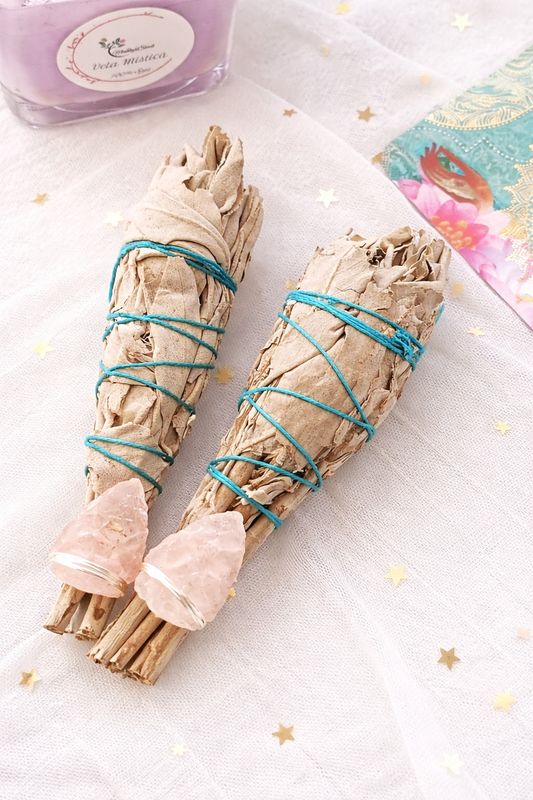 ANTORCHA SALVIA CON CUARZO ROSA