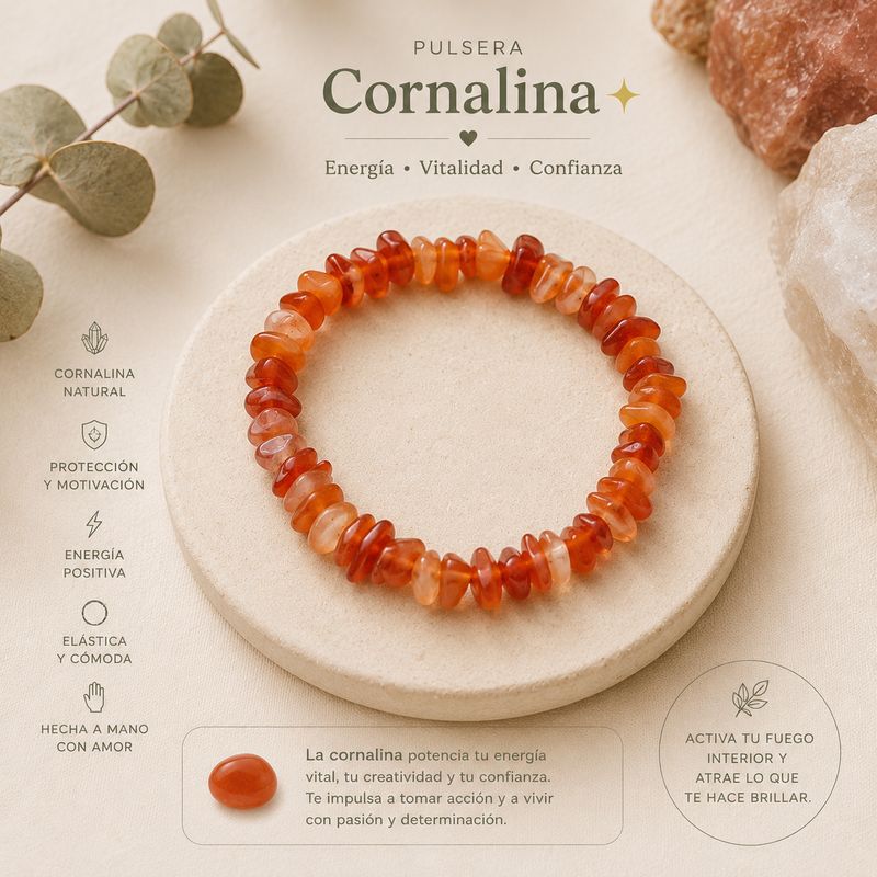 PULSERA CHIPS CORNALINA ?