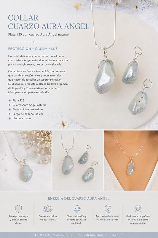 COLLAR CUARZO AURA ANGEL ?✨