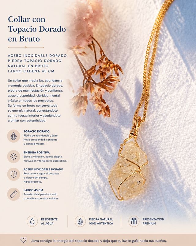Collar topacio blanco