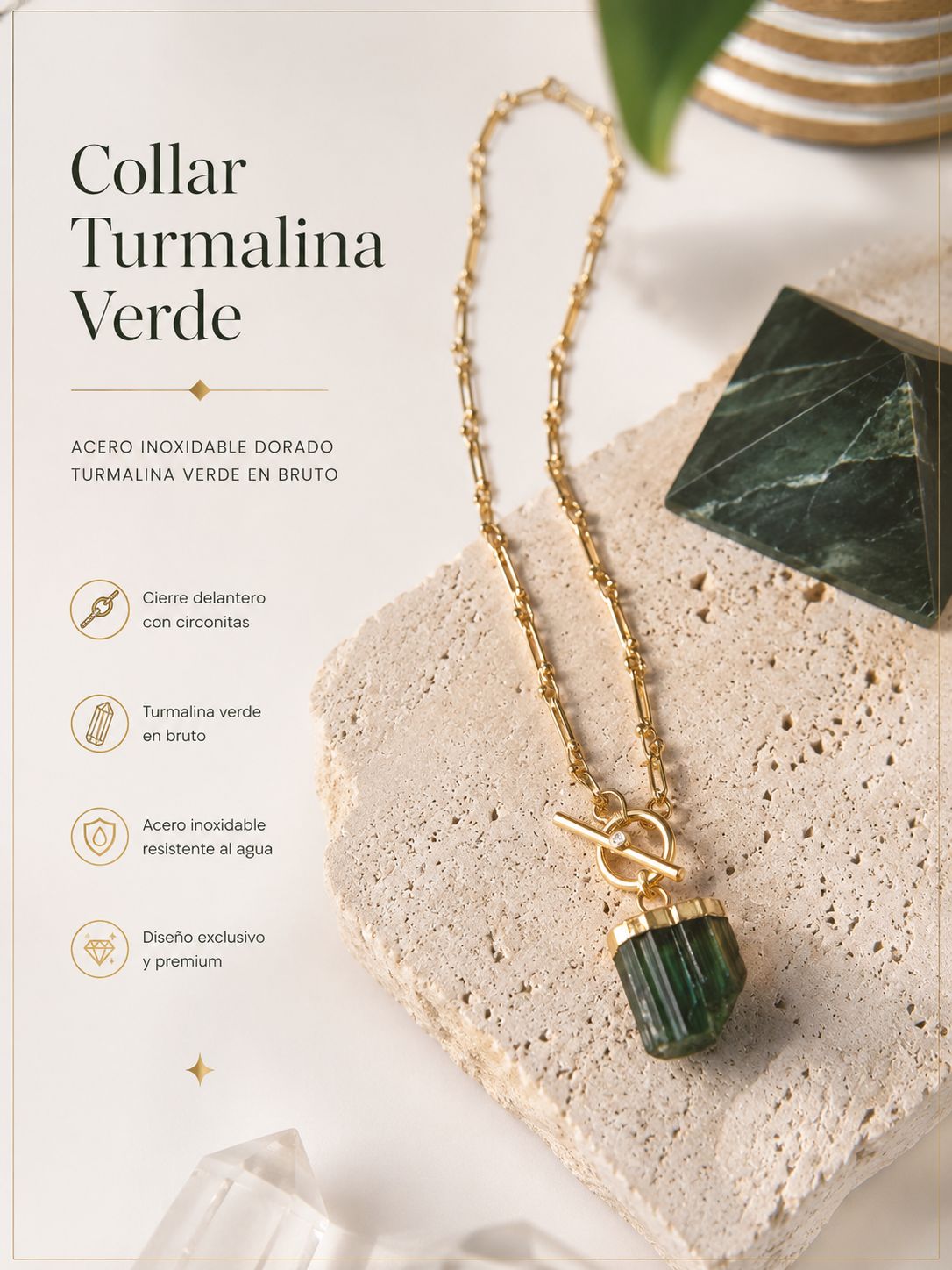 Collar Turmalina verde