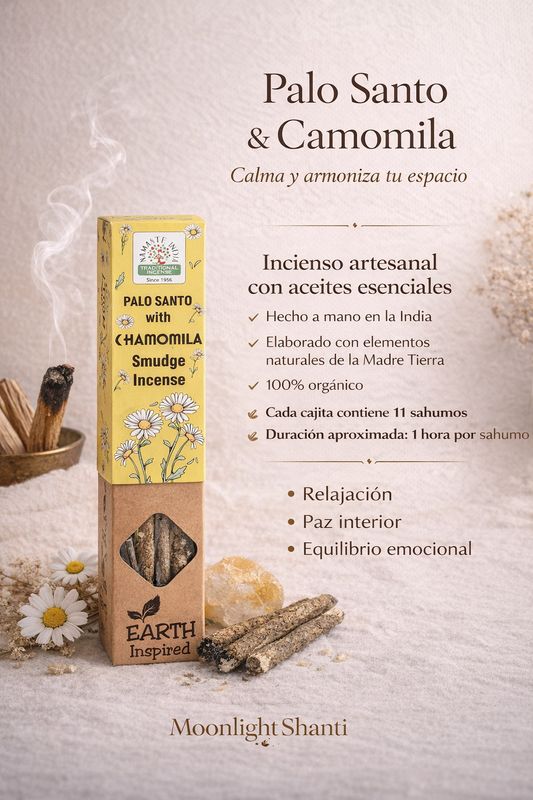 Sahumos palo santo y camomila