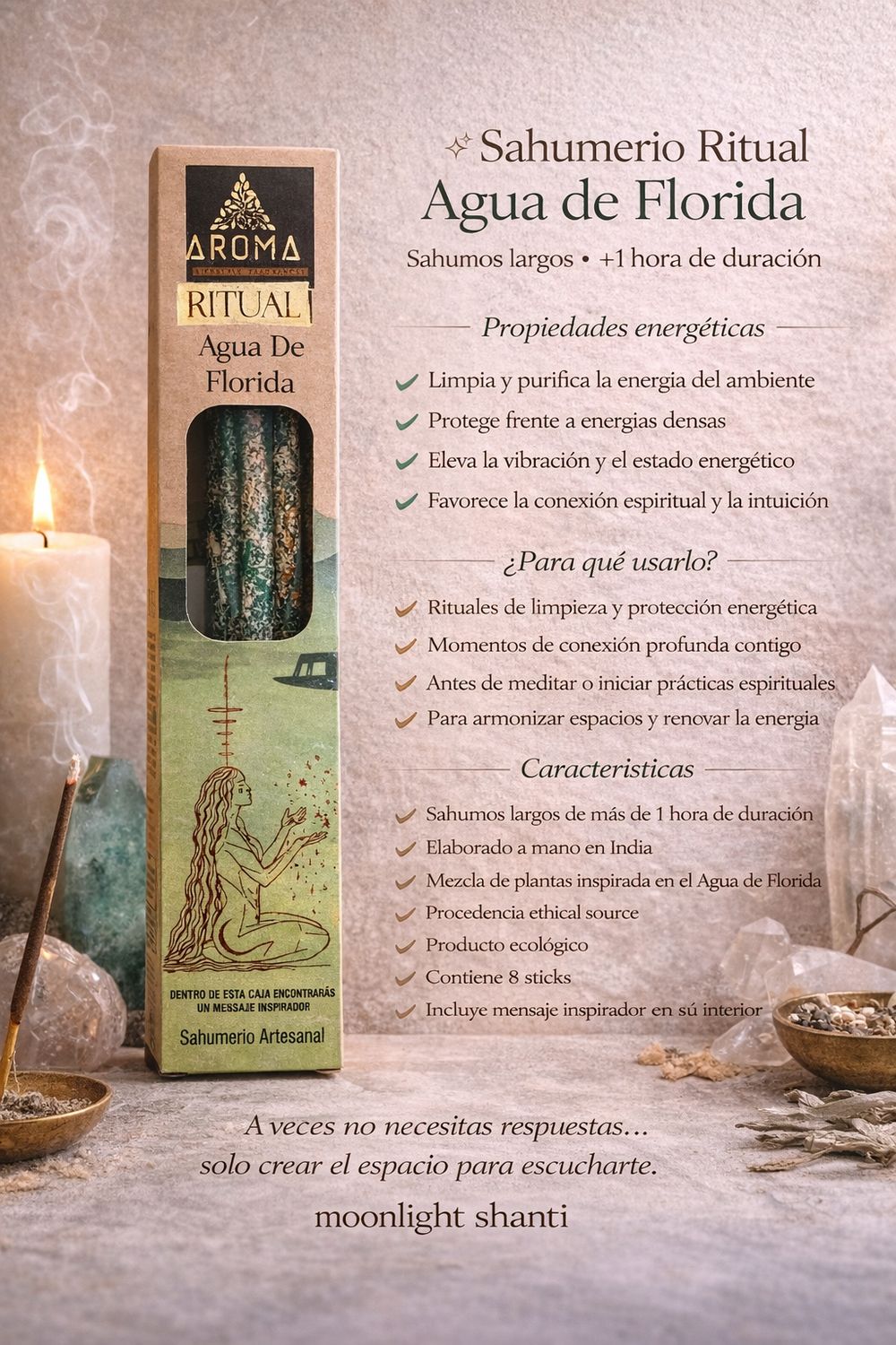 Sahumos ritual agua de florida