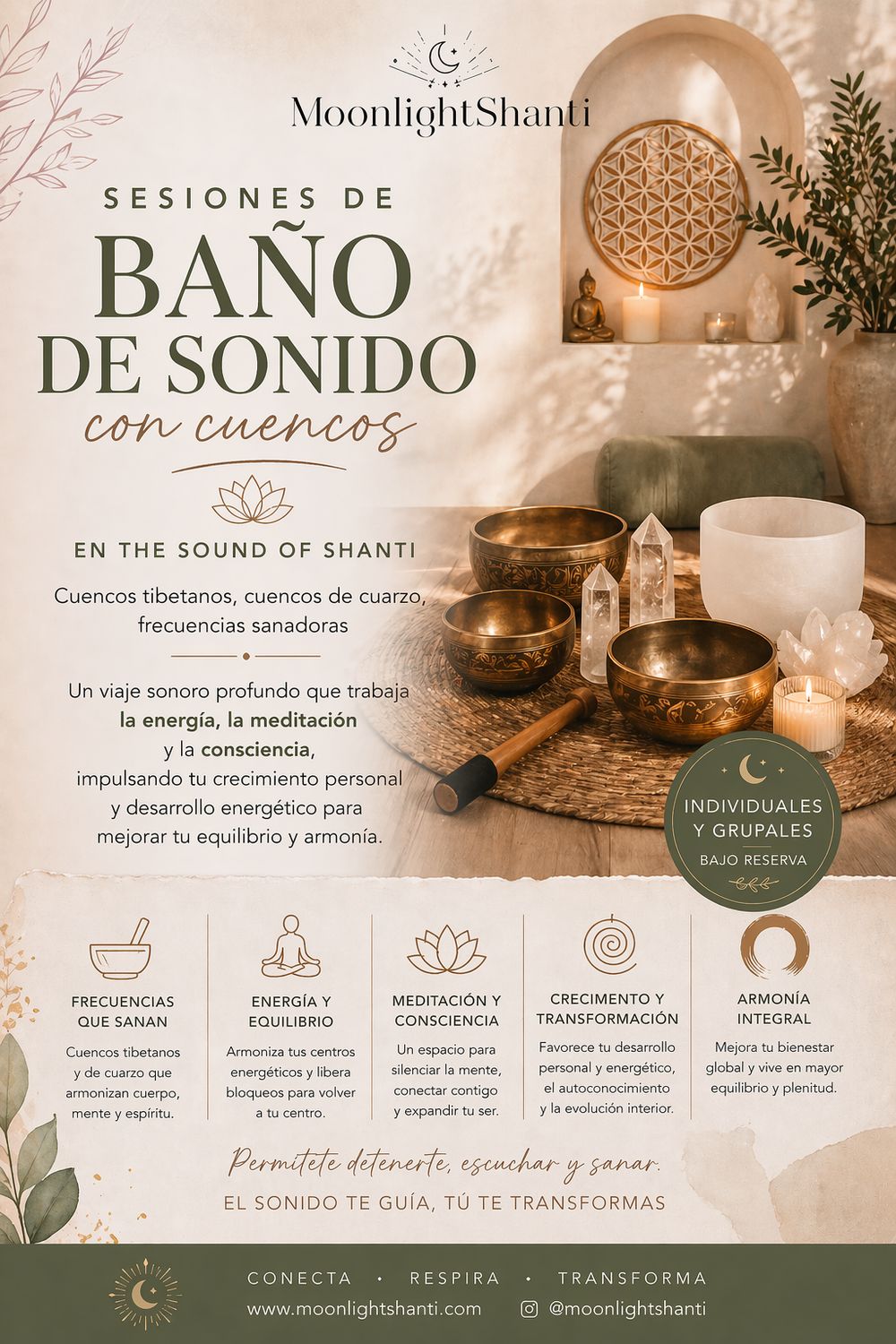 Baños de sonido y meditación privados Baños de sonido y meditación privados