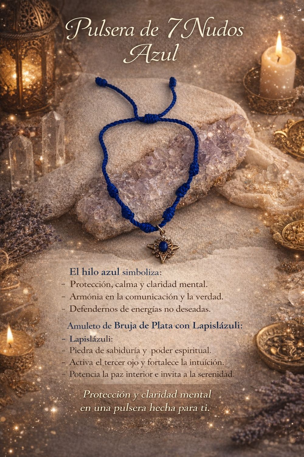 Pulsera 7 nudos azul Pulsera 7 nudos azul