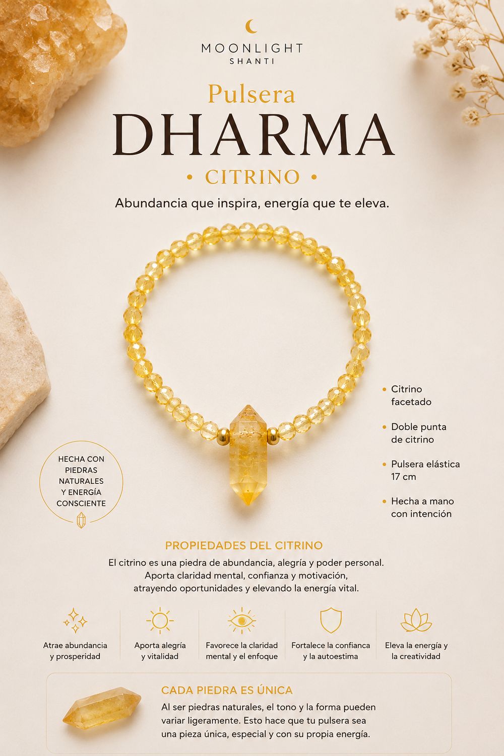 Pulsera dharma citrino