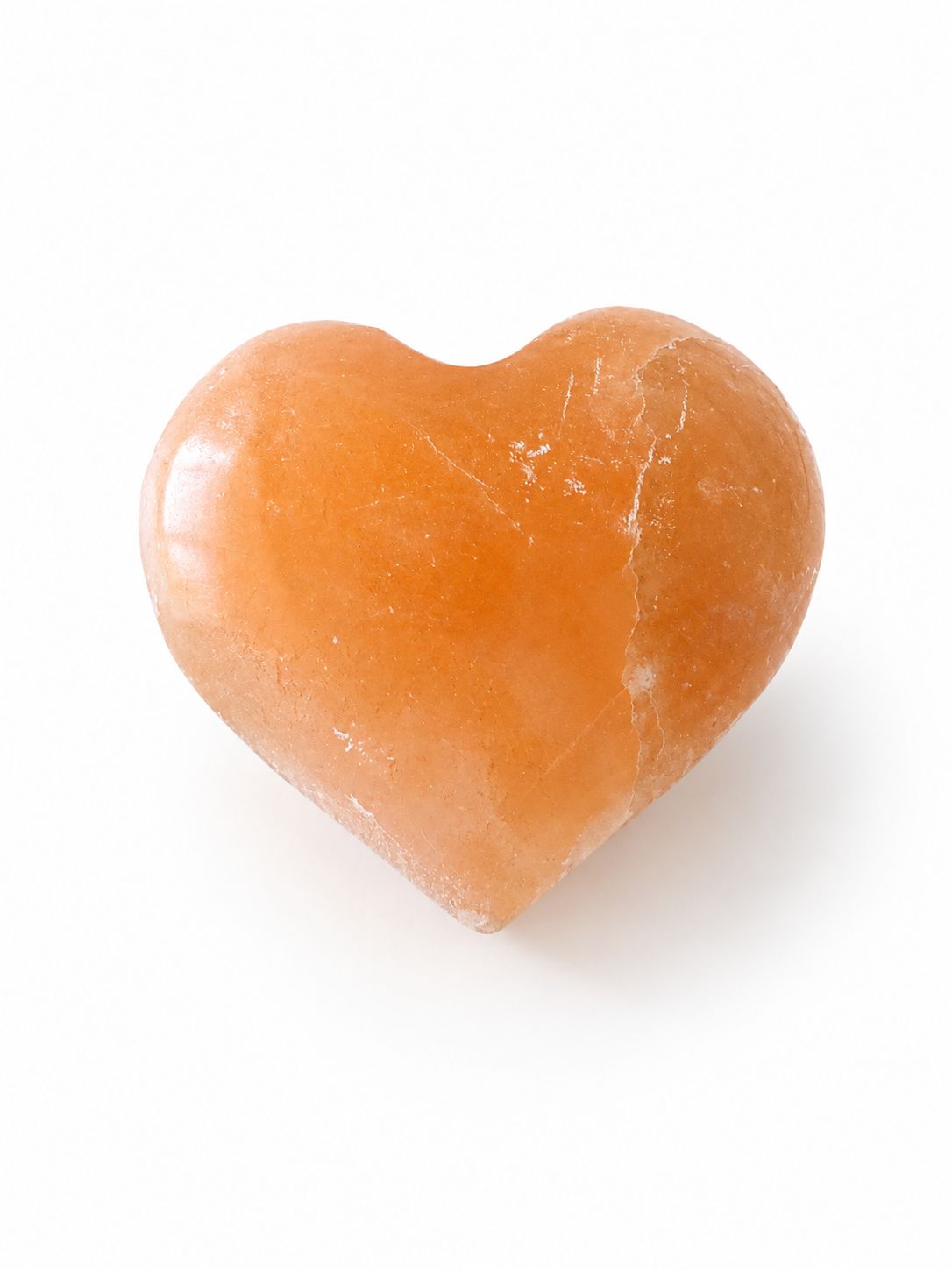 Corazón selenita naranja