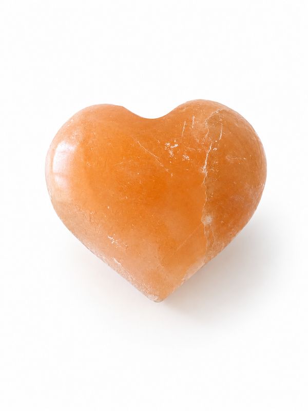 Corazón selenita naranja
