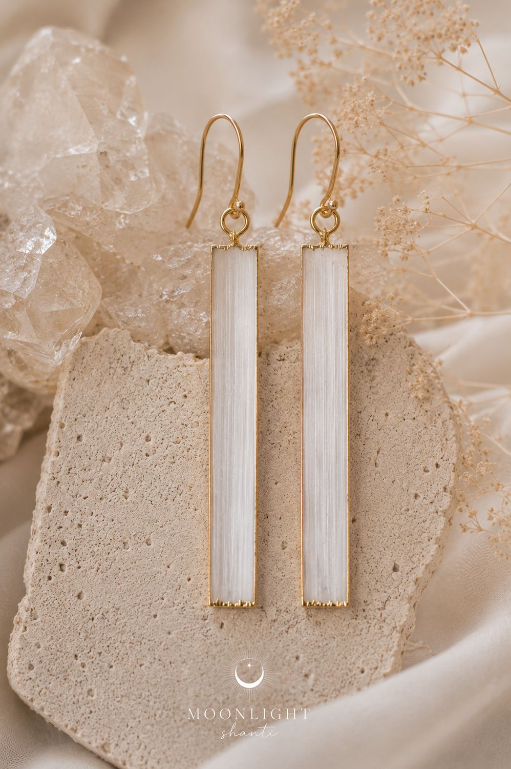 Pendientes Selenita