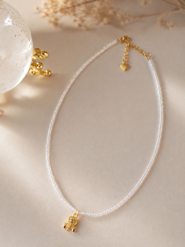 Collar Damaru cuarzo