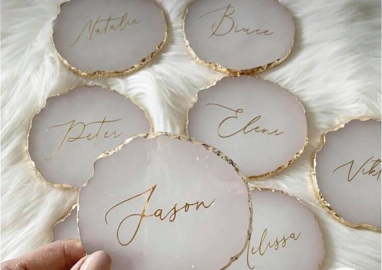name tag coaster