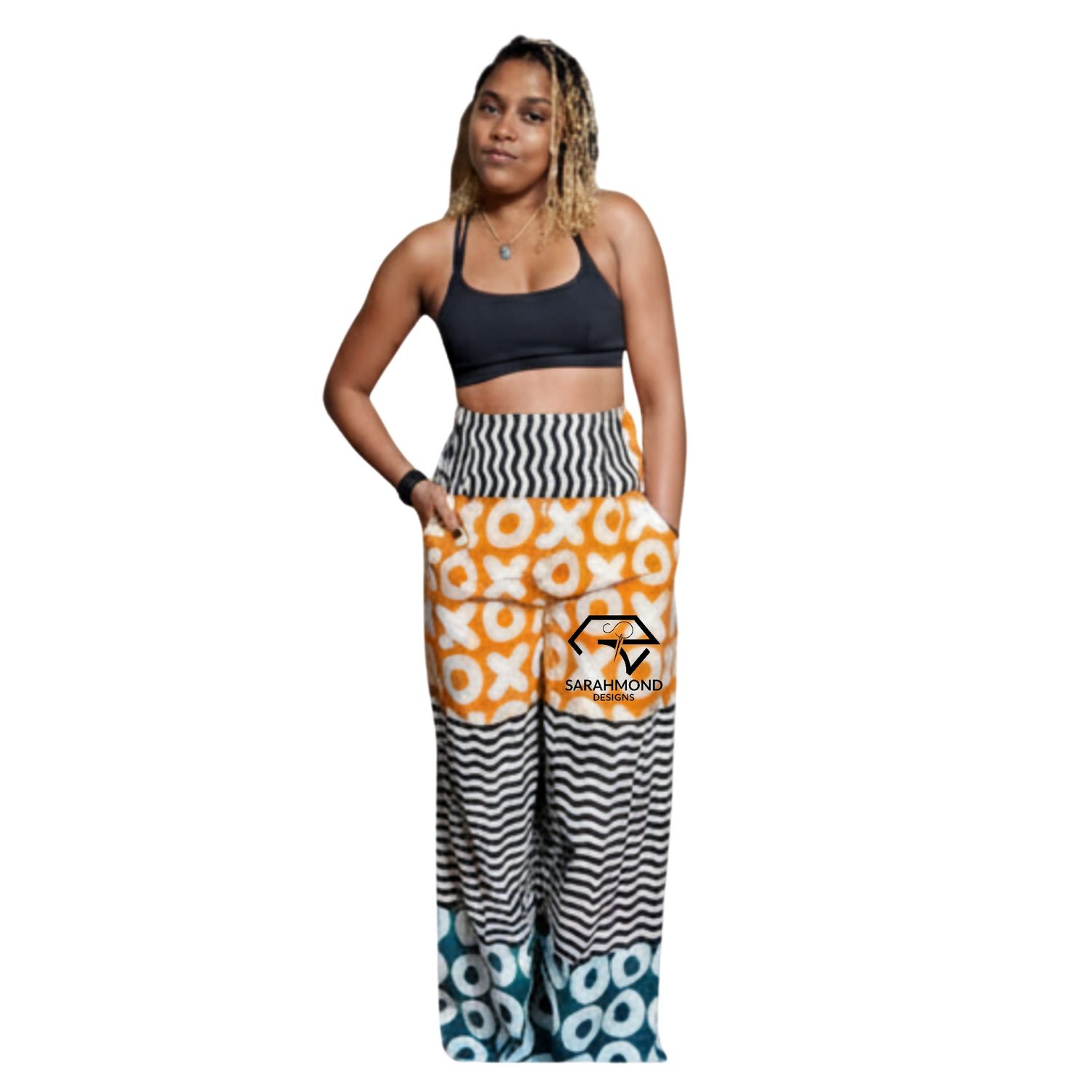 Nature African Wide Leg Pants
