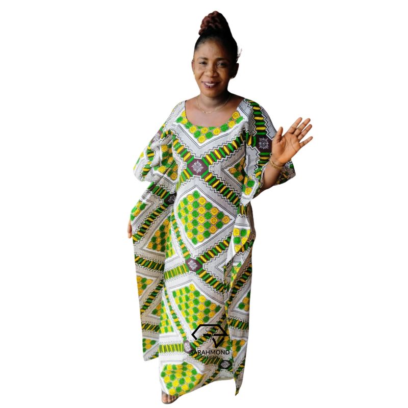 Adesuwa Boubou Ankara Long Dress