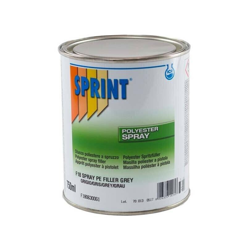 F18 POLYESTER SPRAY PE FILLER GREY + IFL 1 LT