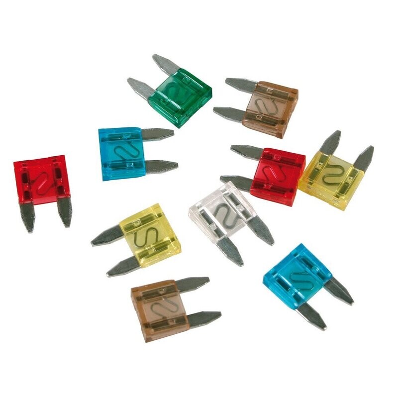 Set 10 micro-fusibili lamellari assortiti, 12/32V