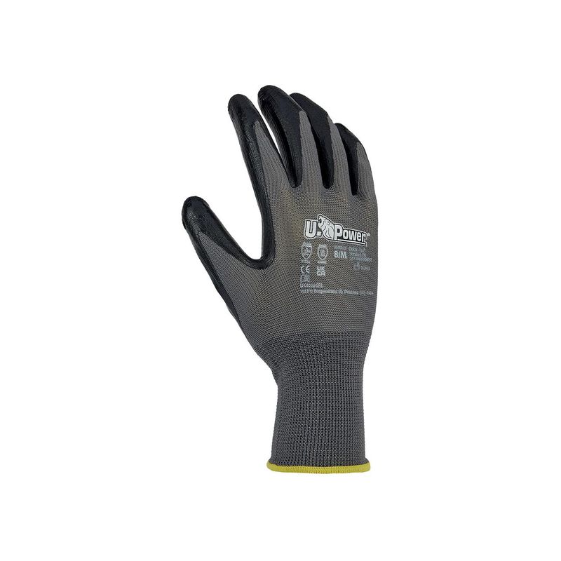 GUANTO NITRILE U-POWER VALZER GRIGIO/NERO