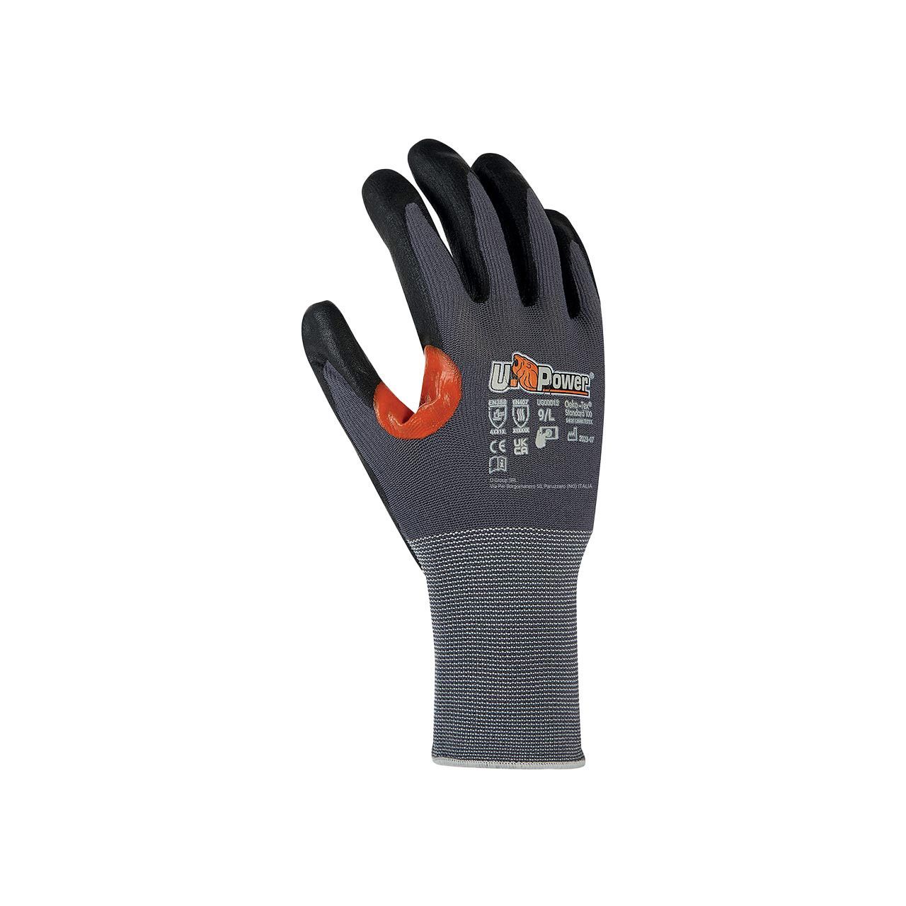 GUANTO NYLON U-POWER KUMBA ARAN/GRIGIO
