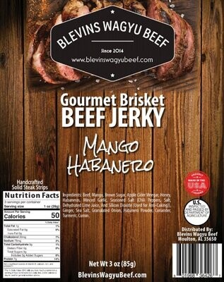 Mango Habanero Beef Jerky 3oz