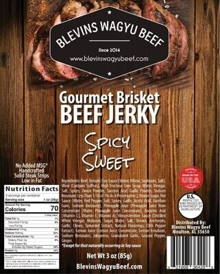 Spicy Sweet Beef Jerky 3oz
