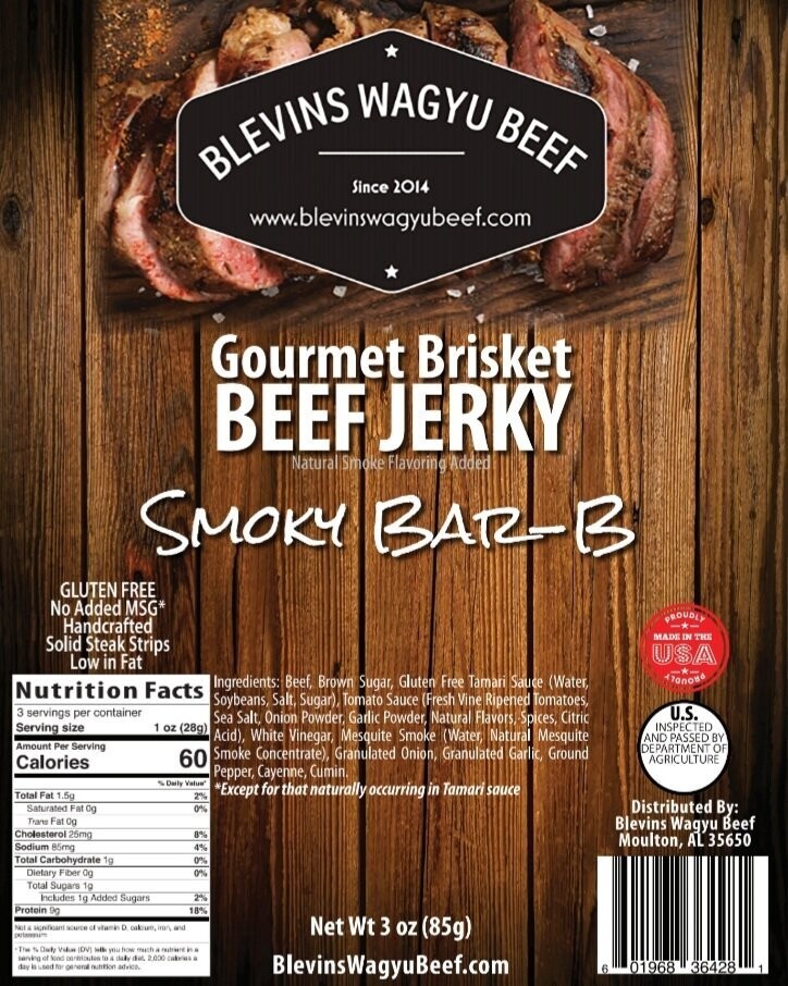 Smoky Bar-B Beef Jerky 3oz