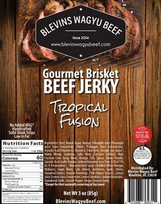 Tropical Fusion Beef Jerky 3oz