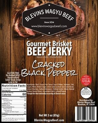 Cracked Black Pepper Beef Jerky 3oz