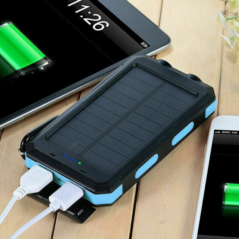 Power Bank powerbank 500000mAh Solar Waterproof External Mobile Phone Fast  Battery Charger Ship from UK on OnBuy