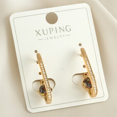 Xuping Oval Zircon Stone Luxury Earrings