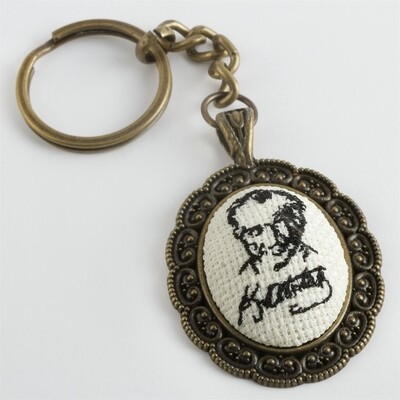 Atatürk Signed Cross Stitch Keychain