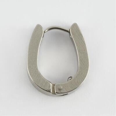 Oval Steel Earrings 1 Piece